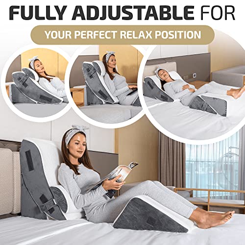 Luxone 5 Pcs Adjustable Relaxing System w/Leg Elevation Pillow