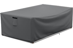 STARTWO Patio Furniture Covers Waterproof for Coffee Table Cover, Heavy Duty Durable Rectangular Outdoor Table Cover Fits up to 48L x 28Wx 13H inches, Grey