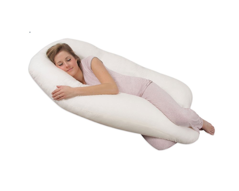 New Soft U Shaped Pregnancy Body Pillow w/Zippered Cover