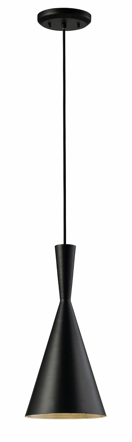 Canarm IPL183B01BK Rocco 1-Light Pendant, Black
