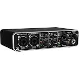 Behringer UMC204HD Audiophile 2x4, 24-Bit/192 kHz USB Audio/MIDI Interface with Midas Mic Preamplifiers | For Recording Microphones and Instruments