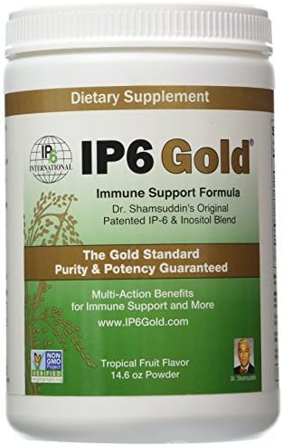 Dr. Shamsuddin's Original IP-6 - Gold Immune Support Formula With Stevia Tropical Fruit Flavor - 14.6 oz by IP6 International