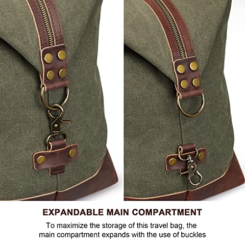 SZONE Duffle Bag for Travel 60L Canvas Duffel Bag Carry on Genuine