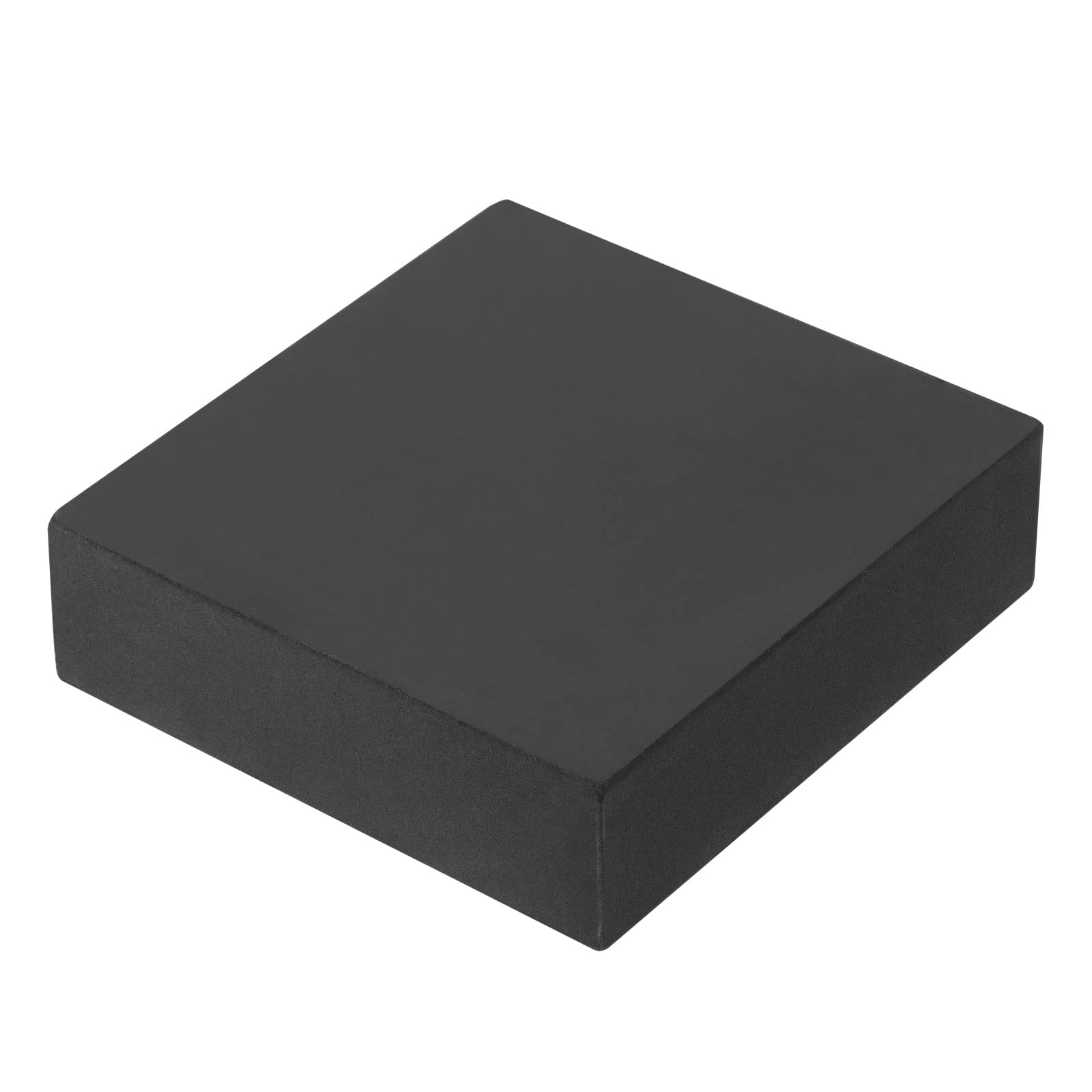PATIKIL Rubber Bench Block 4"x4"x1.2", Square Stamping Base for Jewelers Hammering, Shaping, Chasing, Flattening Metals, Black