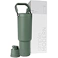 Simple Modern Trek Pivot | 40oz Flip Straw Tumbler with Handle | Water Bottle & Boot | Interchangeable Straw & Chug Lids | Insulated Stainless Steel Jug | Gym Sports Outdoors | Olive Grove