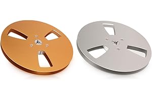 Empty Tape Reel, Universal 7inch 3 Holes 1/4 Opening Empty Reel, Aluminum Alloy Low Noise High Strength Open Take Up Reel to 