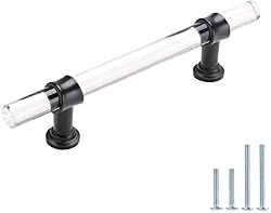 Peaha 10 Pack Acrylic Cabinet Handles 4in Drawer