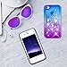 iPhone 4 Case, iPhone 4S Case, Ruky [Gradient Quicksand Series] Glitter Flowing Liquid Floating Protective Shockproof Clear TPU Girls Case for iPhone 4/4S - (Purple&Blue)