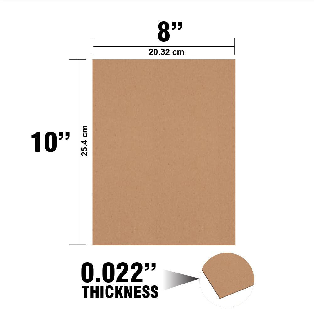 Mega Format Cardboard Sheets, Chipboard, Paperboard .022 Thick - Cardboard Paper, Inserts for Mailers, Crafts, Large Sheets (8