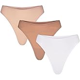 Negative Underwear – Cotton Thongs for Women – Minimal, Comfortable, Invisible Under Clothes - 3 Pack