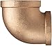 Merit Brass-XNL101-1612 Lead Free Brass Pipe Fitting, 90 Degree Reducing Elbow, Class 125, 1