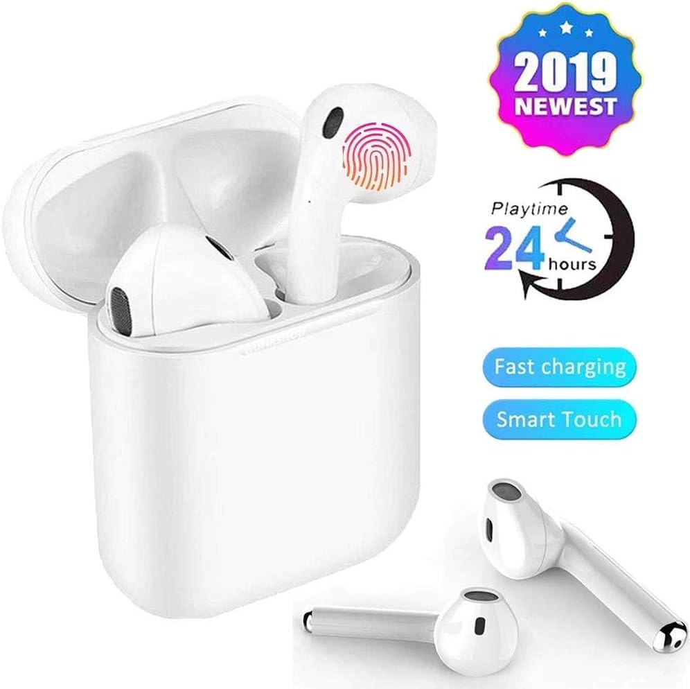 Wireless Earbuds, Bluetooth 5.0 in Ear Wireless Earphones, Noise Canceling Headphones with Charging Case Built-in Mic TWS Stereo Headphones Compatible for All Bluetooth Devices