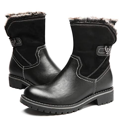 combat boots with fur