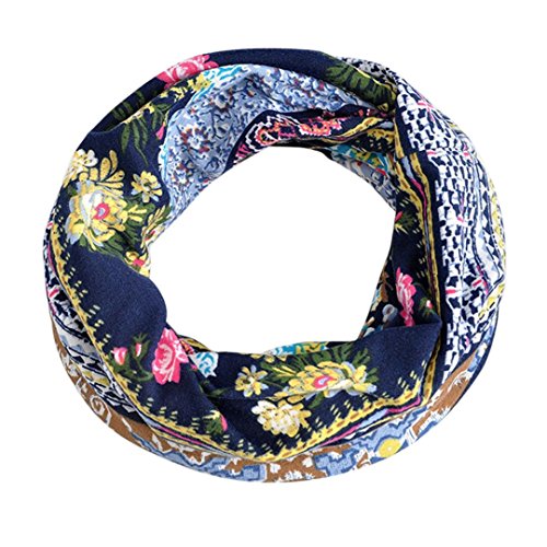 Highpot Women's Beanie Chemo Hat Infinity Scarf Head Wrap Cap (Blue)