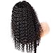VRBest Hair Deep Wave Human Hair Lace Front Wigs Brazilian Virgin Human Hair Wigs Pre-Plucked 150% Density 100% Unprocessed Wig Natural Color for Black Women(18 Inch)
