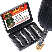 Damaged Screw Extractor Set - Remover Set by Aisxle - Easily Remove Stripped or Damaged Screws - Set of 4 Stripped Screw Removers
