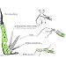 9-in-1 Multi-Tool Folding Pliers Scaling Knife w/Ruler, Serrated Saw, Bottle/Can Opener, Cutter, Phillips/Flat Screwdriver, File & Case (Green)
