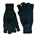 Mens 3M Thinsulate 40 gram Thermal Insulated Black Knit Winter Fingerless Gloves (Large / X-Large)