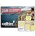 Cellhire Prepaid Europe Data SIM Card - Europe 2GB Bundle - 33 countries - 3-in-1 SIM