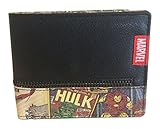 BB Designs, Marvel Retro Comics Bifold Wallet with Zipper Pocket, Men's Wallet