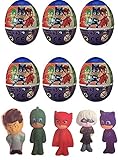 PJ Masks 6 New Plastic Surprise Eggs with 3D Character Figure