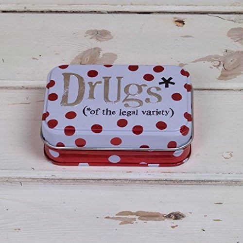 Pill Box/Tin ~ Novelty "Drugs of the Legal Variety" Storage Tin by The Bright Side