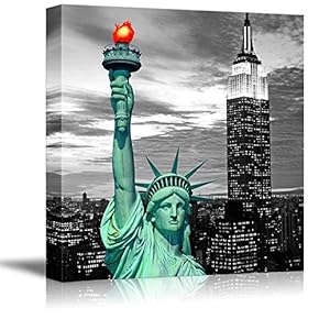 Black and White Photograph of New York with...