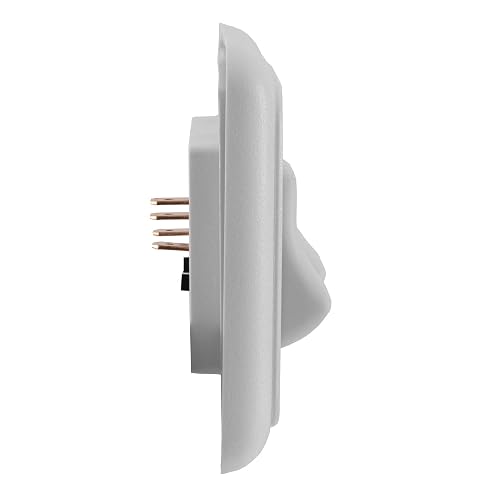 Rv Light Switches 12v JR Products 12005 White Single SPST On-Off Switch With Bezel Glass Cut To Size