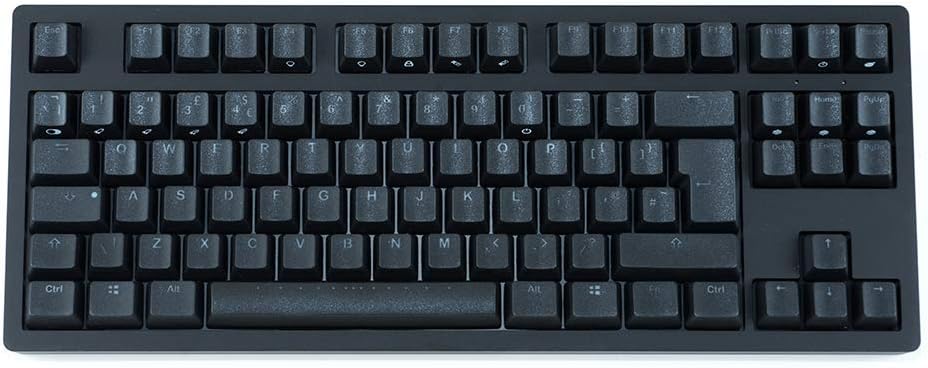 iKBC MF87 V.2 RGB Mechanical Keyboard with Cherry MX Red Switch, Black Aluminum Case and Black PBT Double Shot Keycap, Gaming and Typing Mechanical Keyboard for PC, Computer (ISO/US Layout)