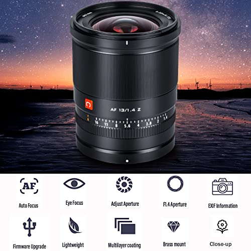 VILTROX 13mm f/1.4 F1.4 Auto Focus Lens for Nikon ZMount Camera,Wide