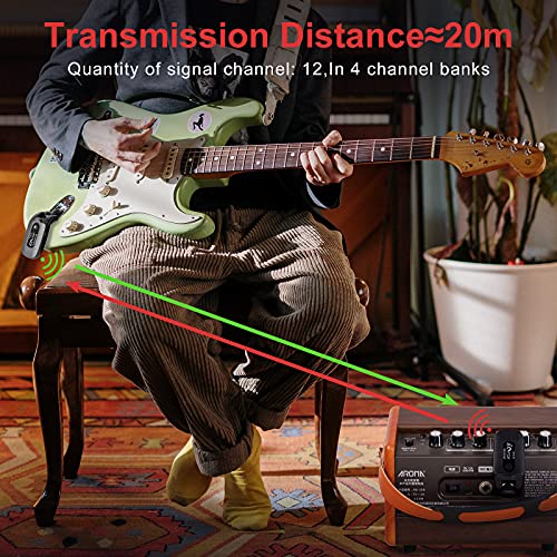 Wireless Guitar System, Horse 2.4GHZ Guitar Transmitter Receiver Set