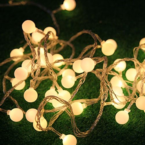 KPBOTL 5M 50 LED led string lights battery powered globe ball lighting sting Battery Globe Fairy Holiday Light for Home Decoration/Wedding/Birthday/Holiday/Chrismas Party Warm white