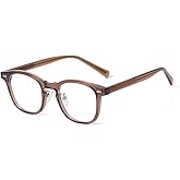 Laurinny Vintage Square Blue Light Blocking Glasses, TR90 Lightweight Computer Gaming Eyeglasses for Women Men Anti Eyestrain