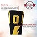 KitNSox Adult Youth Mid Calf Cushion Team Sports Number Socks for Basketball Football Baseball Gold/Black