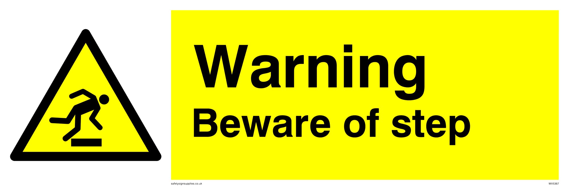 Pack of five - Warning Beware Of Step Sign - 300x100mm - L31