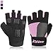 Trideer Womens Weight Lifting Gloves For Callus And Blister Protection, Breathable & Non-slip, Padded Gym Gloves For Powerlifting, Cross Training - Available in Black, Pink, Purple (Pair)