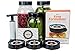 Easy Fermenter Wide Mouth Lid Kit: Simplified Fermenting In Jars Not Crock Pots! Make Sauerkraut, Kimchi, Pickles Or Any Fermented Probiotic Foods. 3 Lids(jars not incld), Extractor Pump & Recipes primary