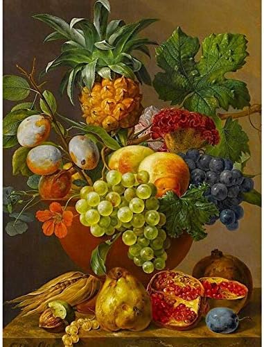 Superlucky Cuadro Frutas Cesta Pintura Pintura DIY por Números Kits Imagen  de Acrílico Casa Decoración de Arte de Pared Decoración con Marco40x50cm :  Amazon.es: Juguetes y juegos
