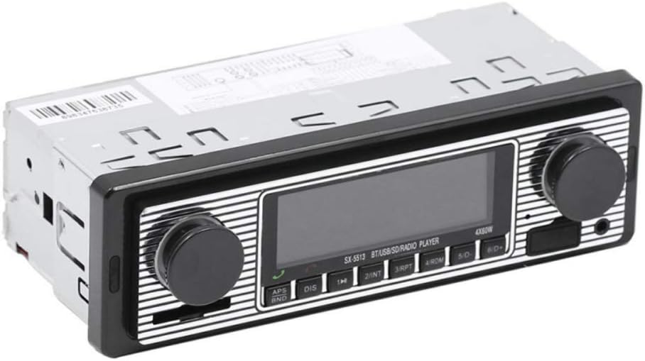 HOPQ Car Stereo FM Retro Radio Remote Control Car 12V Player Bluetooth Stereo MP3 USB AUX WAV FM