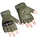 Reebow Gear Military Fingerless Hard Knuckle Tactical Gloves Half Finger for Motorcycle Driving Riding Army Gear Sport Shooting Airsoft Paintball Army Green M