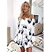 NEARTIME Womens Dress, Off Shoulder Flounce Sleeves Casual Floral Short Mini Dress