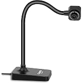 AlKOR Document Camera for Teaching, Manual Focus USB Webcam with Microphone | Compatible with macOS, Windows, and Chromebook; flexible, foldable, and suitable for visual displays and live presentations.