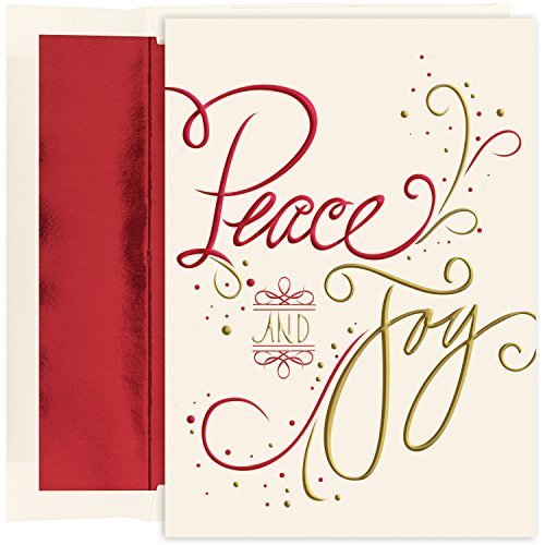 Masterpiece 16-Count Boxed Peace & Joy Holiday Cards