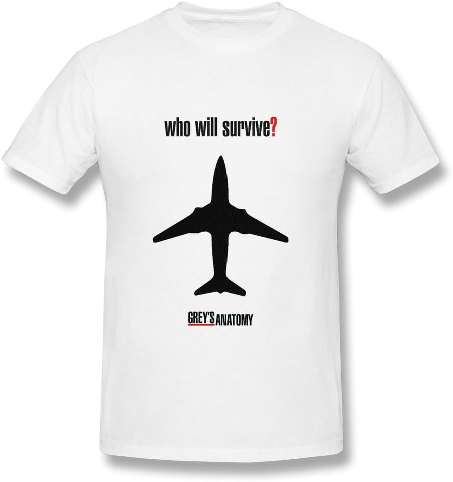 DONVAN Men's Greys Anatomy Who Will Survive T-shirt