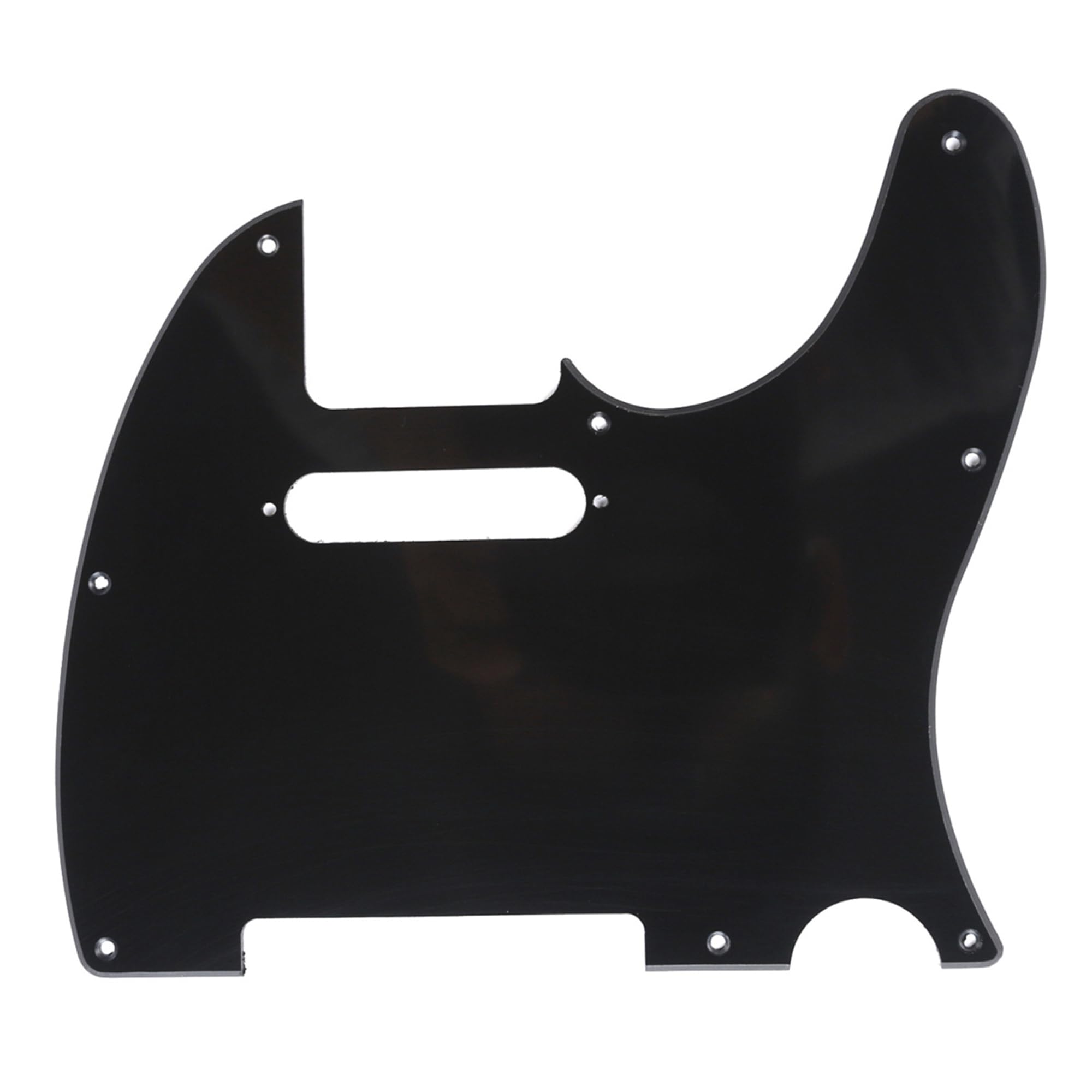 Musiclily 8 Hole Tele Pickguard Scratch Plate for Fender USA/Mexican Standard Telecaster Modern Style Electric Guitar, 1Ply Black โ image 1
