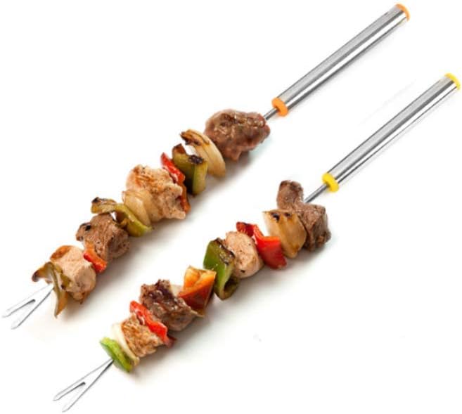 Kaptin Set of 12 Stainless Steel Fondue Forks,Multicolored Stainless Steel Skewer Sticks with Heat Resistant Handle for Chocolate Fountain Cheese Fondue Roast Marshmallows Meat,9.5 Inch - Image 5
