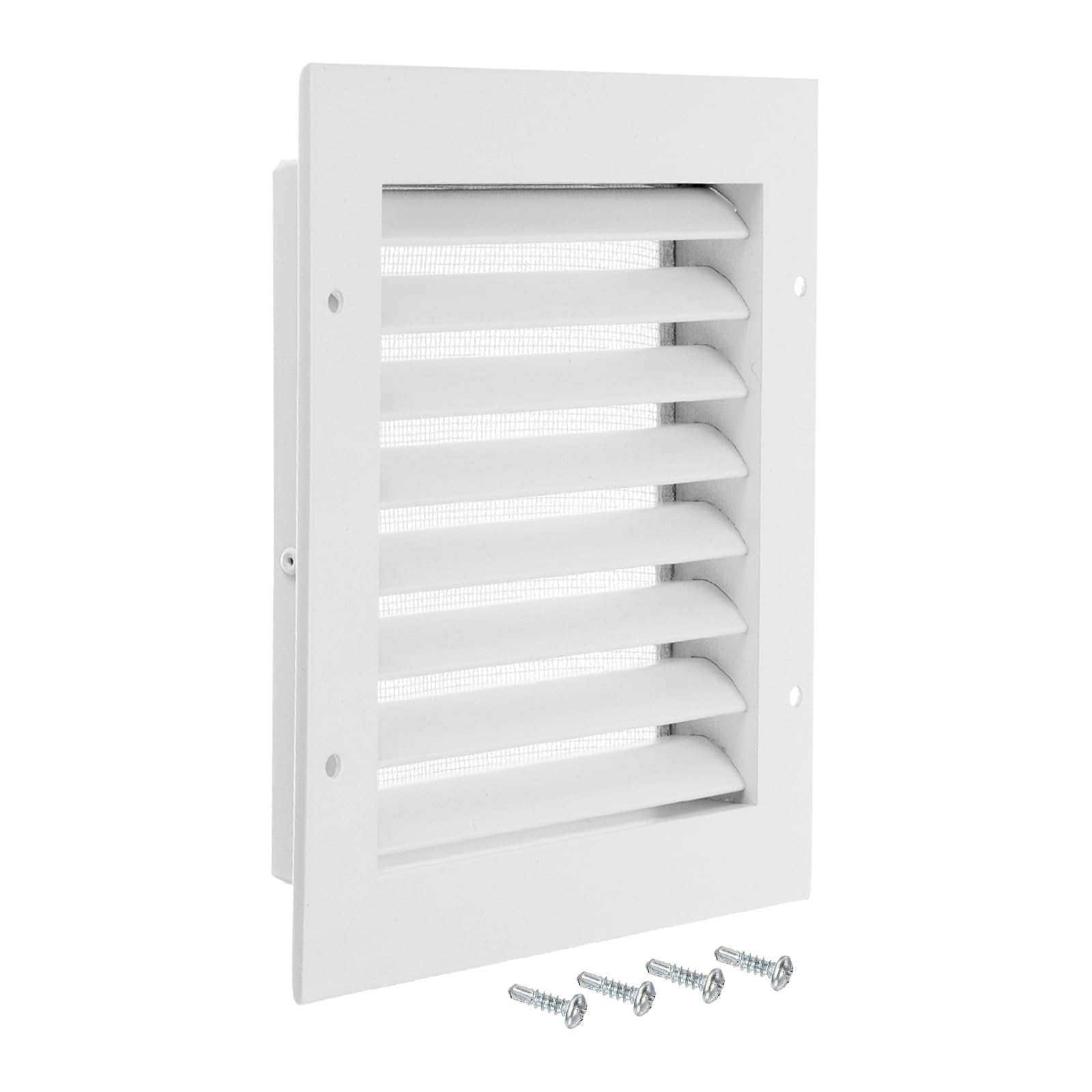 PATIKIL Wall Vents, 8 x 8 Inch for 6.6x6.6 Inch Opening, Aluminum Alloy Gable Vent Grille, Louvered and Screen Mesh, for Exterior Wall HVAC Kitchen Bathroom