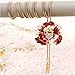 Jemry and Jewelry Enamel Flower Long Chain Pendant Necklace for Women Adjustable Length 37