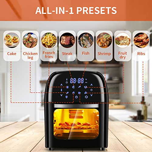 ZAFRO Air Fryer 10.5QT, 8in1 Presets, Oven with Rotisserie Dehydrator