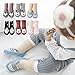 SKOLA 2 Thick Winter Warm Baby Toddler Anti Slip Skid Socks Grip Slipper Cotton(18-30 Months,Blue Rabbit/Gray Penguin)